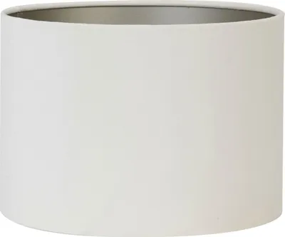 Image de Light & Living - abat-jour - Velours - blanc - textile - Ø 25cm - E27 - 2225778