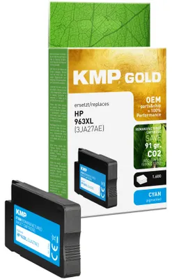 Immagine prodotto di KMP Printtechnik AG 1766,6003 KMP GOLD Patrone HP 963XL (3JA27AE) cyan 2000 S. remanufactured