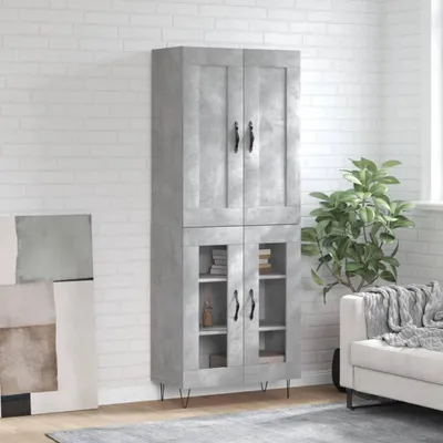 Produktbild von Highboard Betongrau 69,5x34x180 cm Holzwerkstoff