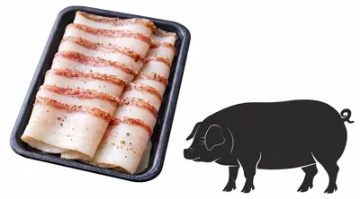 Image de Lard de porc noir, tranches de 70 g - San Vincenzo