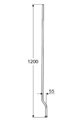 Produktbild von Schell Vorwand-Rohrset VITUS chrom 1212 mm lang