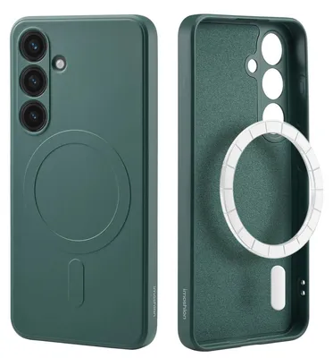 Imagen del producto de Funda de Colores con MagSafe para Samsung Galaxy S24 - Verde oscuro