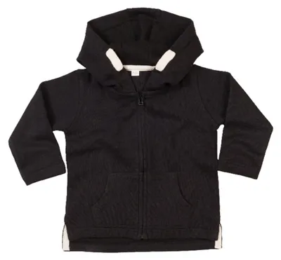 Produktbild von Babybugz - Hoodie mit durchgehendem Reißverschluss für Baby FK1573 (92) (Schwarz)