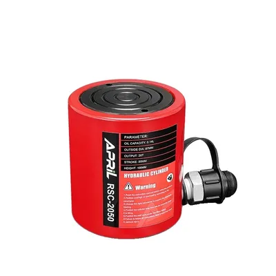 Obrázok produktu pre Hydraulický valec, nosnosť 20 ton, zdvih 50 mm, model RSC-2050, vhodný pre hydraulické čerpadlá, kovová konštrukcia