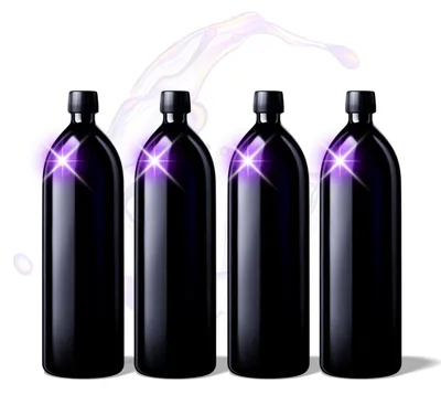 Immagine prodotto di Set di 4 bottiglie per acqua - 1000 ml - Vetro viola