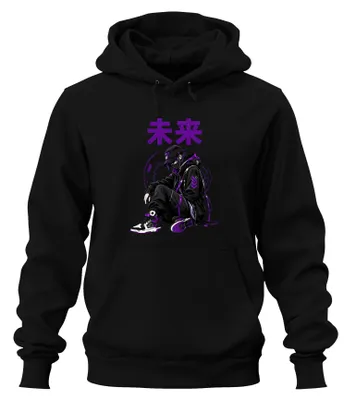 Productafbeelding van Mirai Future Anime Techwear Jongensmasker, Japan, Y2K, Manga Hoodie, Kapuzenpullover, Zwart, Maat S