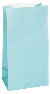 Produktbild von 12 Geschenktüten aus Papier hellblau 25 x 9 cm - Einheitsgröße