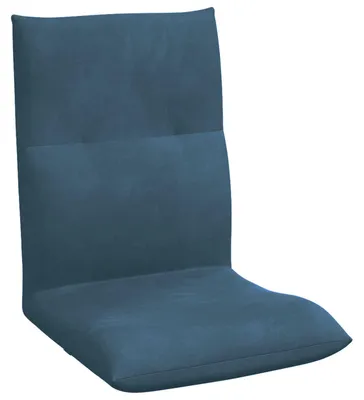 Image de vidaXL Fauteuil à pied réglable, velours bleu
