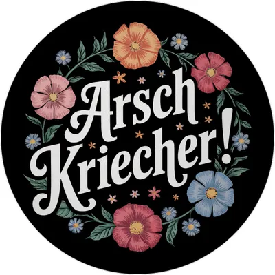 Produktbild von Arschkriecher Blumensprache Magnet mit Flaschenöffner rund