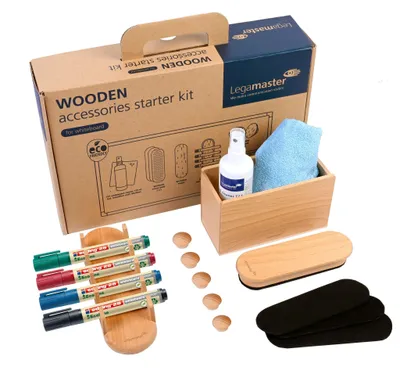 Immagine prodotto di Legamaster 7-125600 Set di accessori per lavagna in legno 17 pezzi