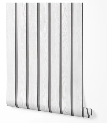 Zdjęcie produktu dla Tapeta Samoprzylepna Białe Drewno Lamele Deski Do Kuchni Biura Jadalni 2.5m x 0.5m