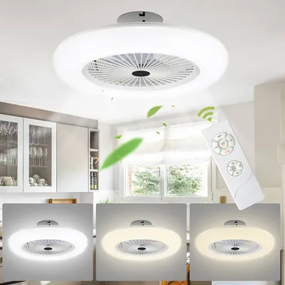 Obrázok produktu pre Jopassy stropný ventilátor 80w inteligentné LED stropné svetlo diaľkové ovládanie časovač stmievateľný ventilátor
