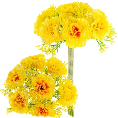 Immagine prodotto di Mazzo di garofani Mazzo di garofani gialli Fiori artificiali