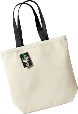 Produktbild von Westford Mill W671 | Fairtrade Camden Shopper 28 x 38 x 12 cm - Farbe: Natural/Black - Größe: One Size