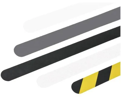 Produktbild von m2-Antirutschbelag Easy Clean R10, schwarz, 25x800 mm, 10 Streifen/VE