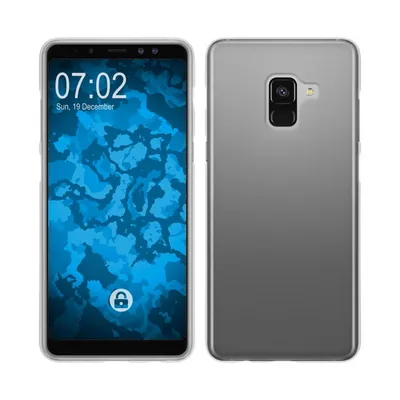 Produktbild von PhoneNatic Case kompatibel mit Samsung Galaxy A8 Plus (2018) - weiß Silikon Hülle matt Cover
