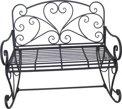 Produktbild von Schaukelbank 2-Sitzer Curly Design Garten 109x93x97 cm belastbar bis 200 kg