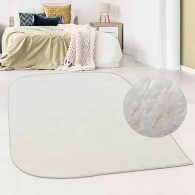 Produktbild von Wohnzimmerteppich waschbar, antirutsch & weich | creme Größe - 160 x 230 cm