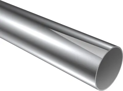 Produktbild von Interdeco Rundrohr / Metallrohr für Gardinenstangen 28 mm Ø Chrom-farbig, 100 cm