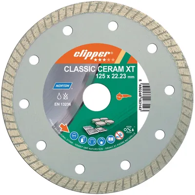 Produktbild von Norton Clipper Disco Diamantato Classic Ceramic Turbo 125 x 22,23 mm 70184627646