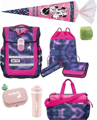 Produktbild von McNeill Schulranzen Mädchen 1. Klasse 10-tlg. Set Ergo Complete PEARL mit Sporttasche und Minnie Maus Schultüte 85cm