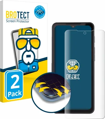 Produktbild von 2x BROTECT Fullscreen Schutzfolie für Caterpillar Cat S75 Displayschutz Folie Fullcover Klar Transparent