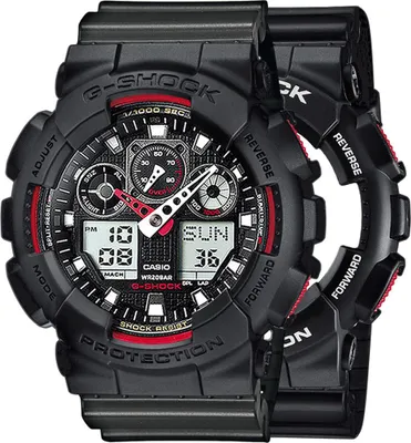 Image de Zegarek Casio G-Shock SET GA-100-1A4ER + BEZEL 10358741 + PASEK 10467764 20BAR
