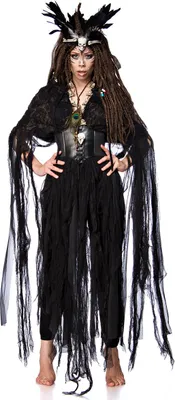 Produktbild von Voodoo Hexe - Halloween Kostüm Damen Gr. M-L Größe: M-L