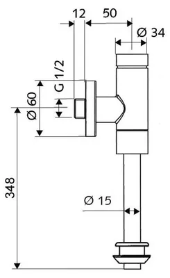 Productafbeelding van Schell spoelsysteem voor urinoir, type SCHELLOMAT BASIC SV, DN 15, 1 stuk.