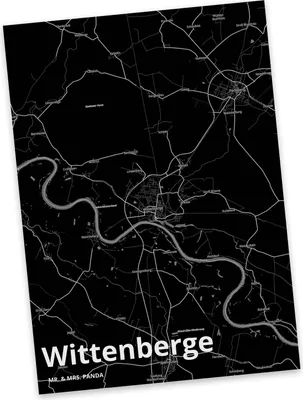 Produktbild von Mr. & Mrs. Panda Postkarte Wittenberge - Geschenk, Ansichtskarte, bildkarte, Ansichtskarten, Stadt, Dorf Karte Landkarte Map Stadtplan, Postkarten, Grußkarte
