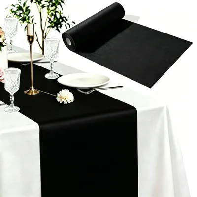 Immagine prodotto di Tessuto non tessuto per decorazioni da tavolo, dimensioni 30 cm x 40 m, colore nero