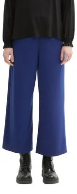 Produktbild von TOM TAILOR Denim Damen Paperbag Culotte Hose mit Struktur,35936 - Blue Herringbo