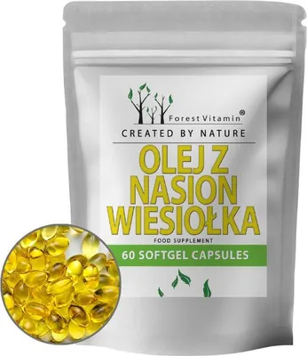 Produktbild von Nachtkerzenöl Kapseln 500 mg – 60 Weichkapseln - Kaltgepresst - Forest Vitamin