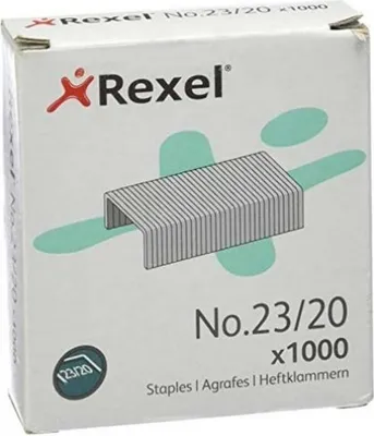 Obrázek produktu pro Rexel No. 23 Staples, 1000 svorek, Nerezová ocel, 1 kusů