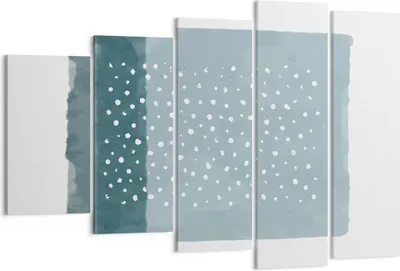 Produktbild von Bild auf Leinwand - Leinwandbild - 5 Teile - Aquarell Modern Blau - 150x100cm - Wand Bild - Wanddeko - Wandbilder - Leinwanddruck - Bilder - Wanddekoration - Leinwand bilder - EG150x100-4550