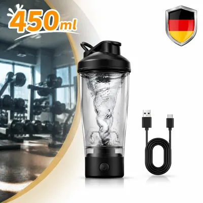 Immagine prodotto di Shaker elettrico USB per proteine, frullatore portatile, bottiglia per bevande, ideale per il fitness