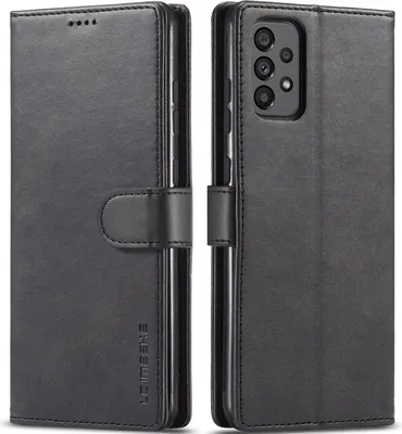 Image de Etui pour Samsung Galaxy A33 5G, étui en cuir avec fermeture magnétique et support, étui de protection noir