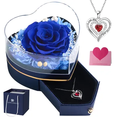 Productafbeelding van Eeuwige Roos Geschenkdoos, Blauw, Cadeau voor Vrouwen