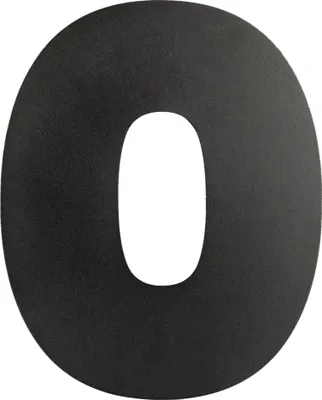 Image de Numéro de maison noir 30cm numéro 0 - Par pièce