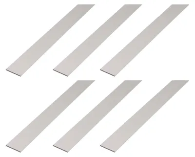 Zdjęcie produktu dla Alberts 6 x płaskownik, aluminium, anodowany na srebrno, 15 x 2 mm, długość 2 m