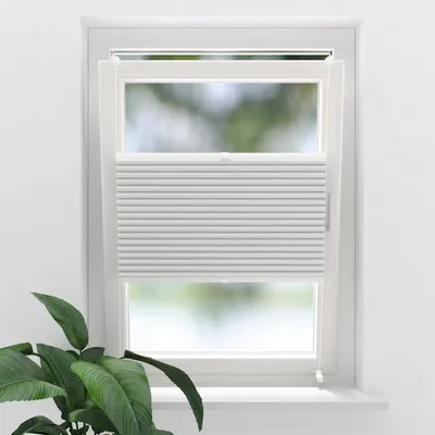 Produktbild von SOLUNA Wabenplissee mit Seitenverspannung verdunkelnd thermo weiß 120x130 cm