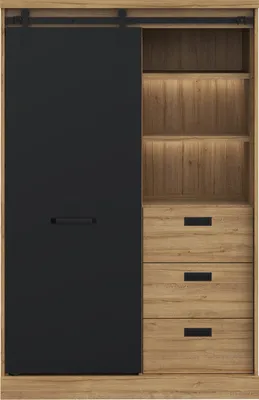 Produktbild von Kaszimiro KZMR621LB-M328 Loft Highboard in Eiche/Schwarz