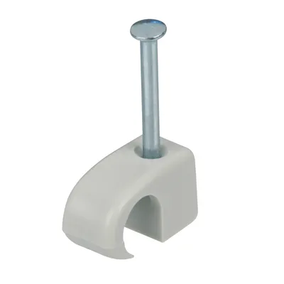 Produktbild von REV 0518068555 Expressschellen, 100 St. Nagelschellen -Kabelschellen, 10-14mm, weiß
