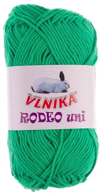 50g Baumwoll-Strickgarn RODEO Uni, 507 grün