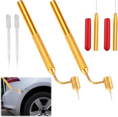 Productafbeelding van Autolakstift 2 pennen met fijne lijntjes voor autoreparatie, 0,5 + 0,7 mm