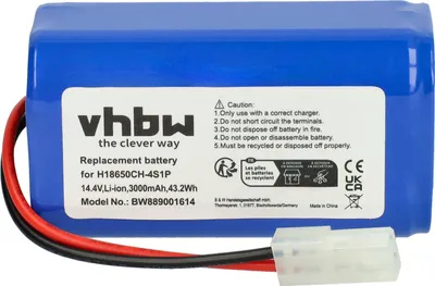 Produktbild von vhbw Akku kompatibel mit Flyco FC9601, FC9602 Saugroboter (3000 mAh, 14,4 V, Li-Ion)