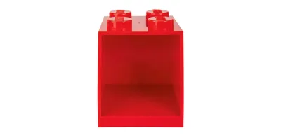 Produktbild von LEGO Spiel Baustein Regal 4er rot Wandregal Hängeregal Aufbewahrung