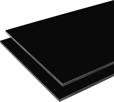 Produktbild von 100 x 50cm, HPL Platte in Schwarz RAL 9005 (6mm Stärke) | HPL Platte wetterfest, Fassadenplatte, Balkonplatte, Schichtstoffplatten, Tischplatte | in 6mm, 8mm | VERSCHIEDENE FORMATE |   GERMANY