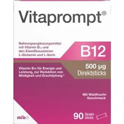 Produktbild von Vitaprompt B12 500 μg Direktsticks 90 St