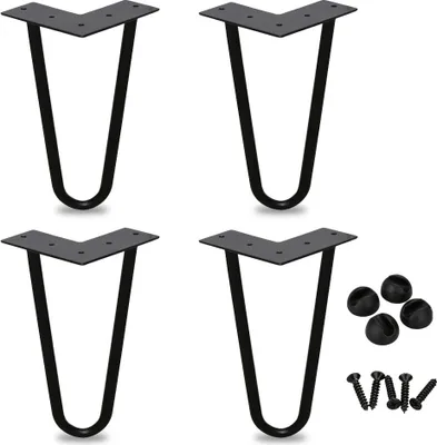 Produktbild von Lospitch 4x 15cm Hairpin Legs Hairpins Tischkufen Haarnadelbeine DIY Tischbeine Austauschbare